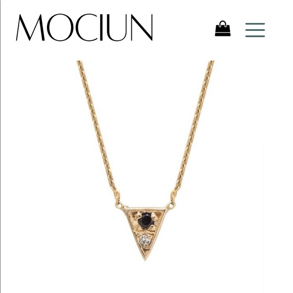Jewelry - MOCIUN Triangle Necklace Black and White